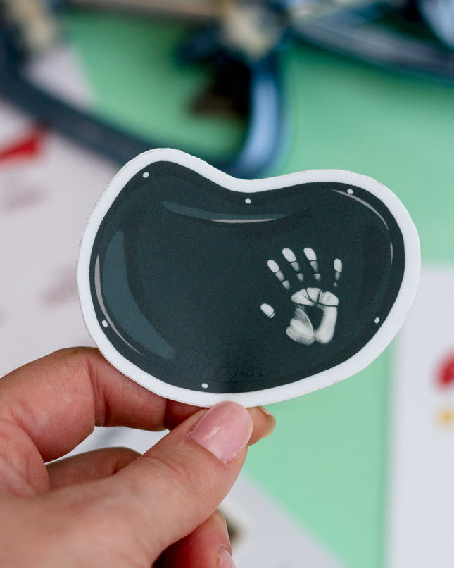 Handprint Boulder Matte Vinyl Sticker