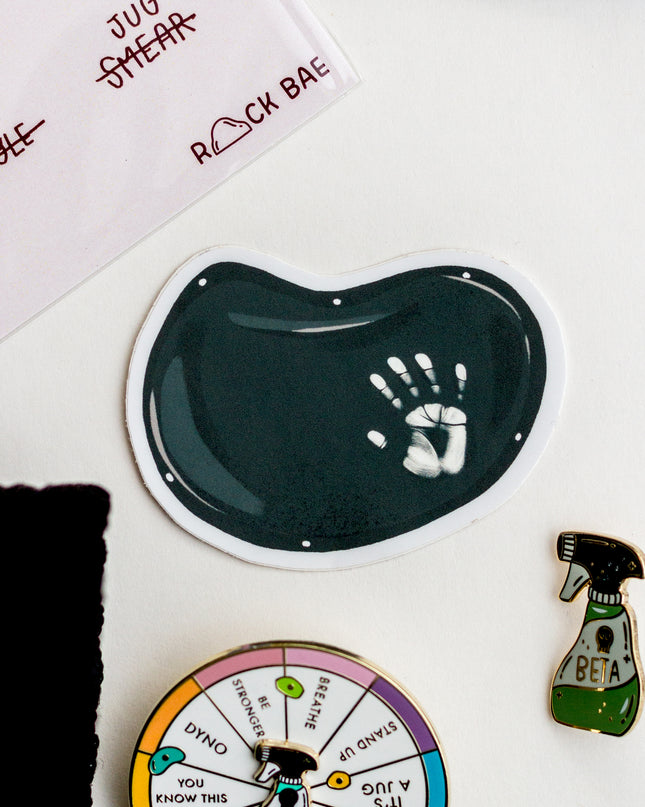 Handprint Boulder Matte Vinyl Sticker