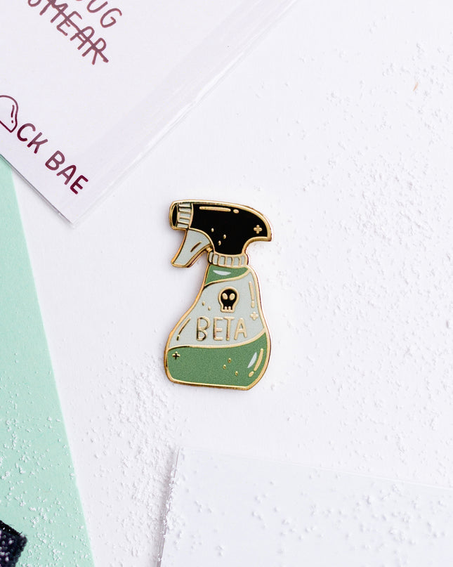 Beta Spray Enamel Pin