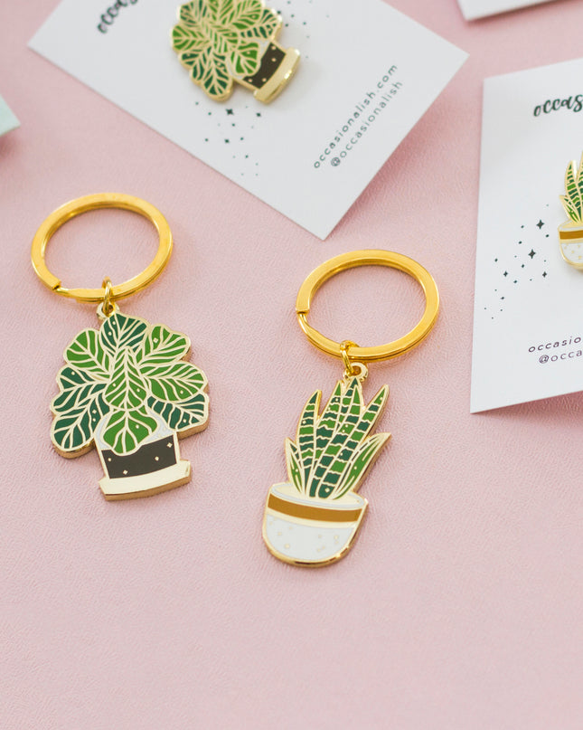 Snake Plant Keychain