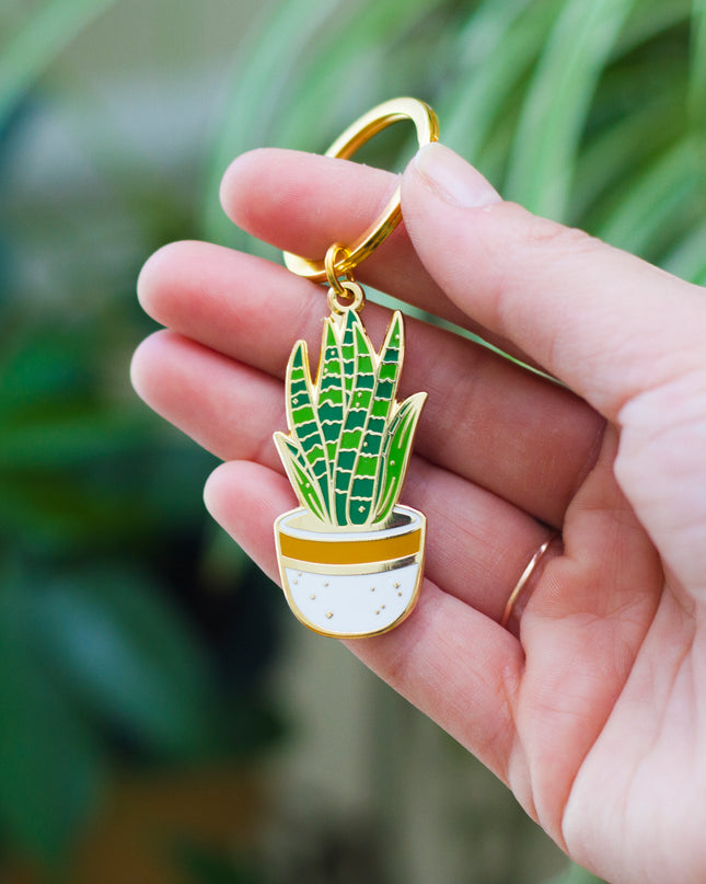 Snake Plant Keychain
