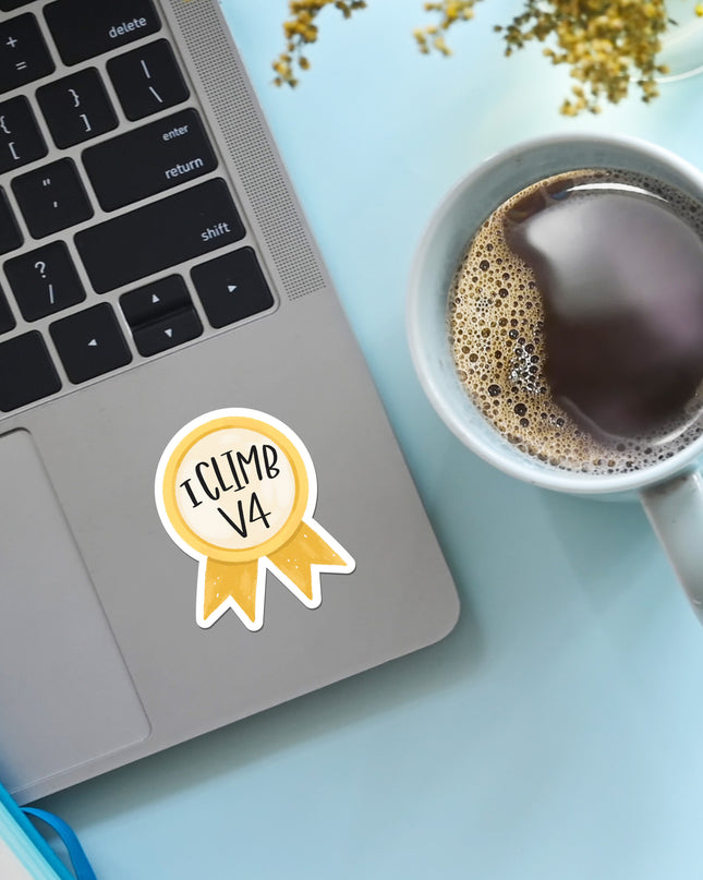 I climb v4 Matte Vinyl Sticker