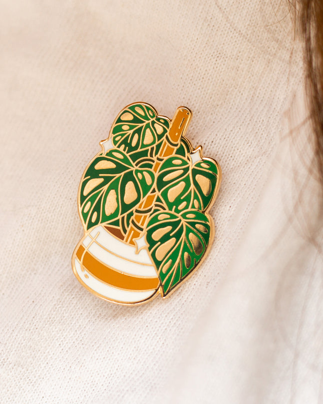 Swiss Cheese Plant Enamel Pin