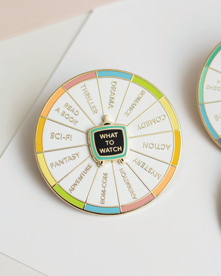 What To Watch Spinning Enamel Pin