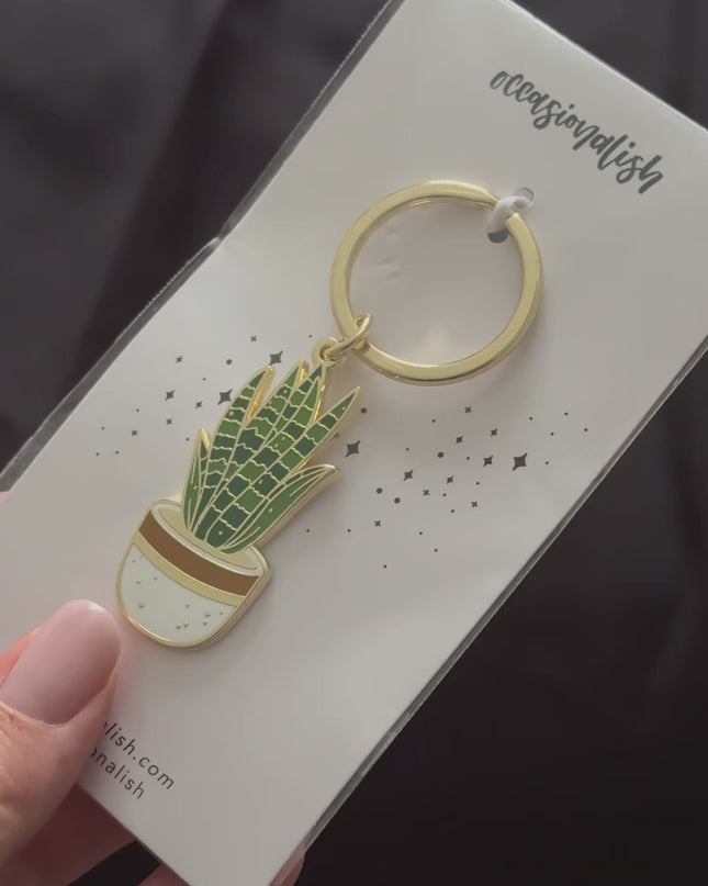 Snake Plant Keychain