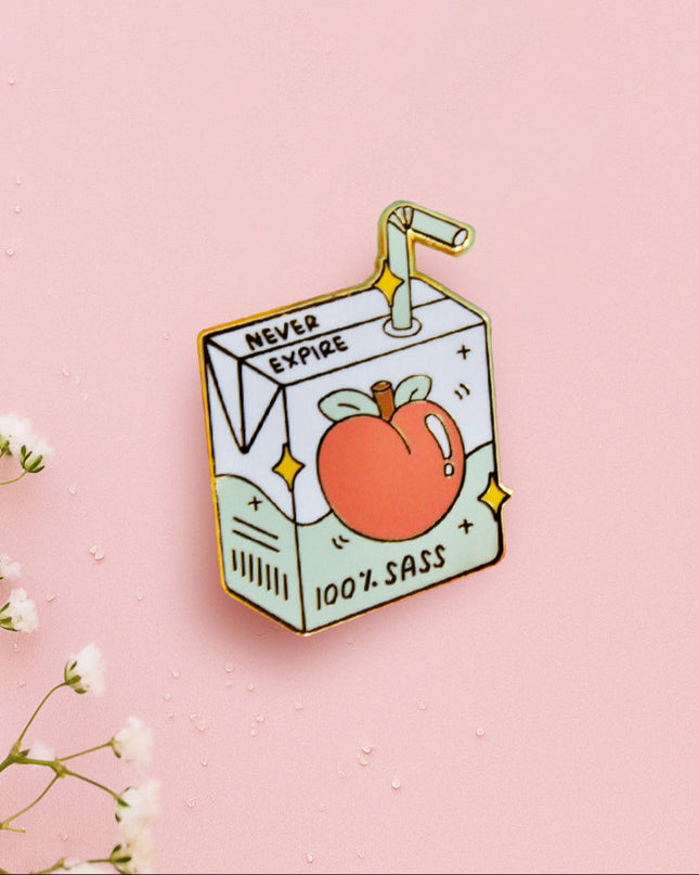 100% Sass Enamel Pin