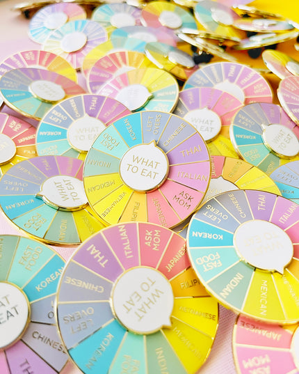 What To Eat Spinning Enamel Pin