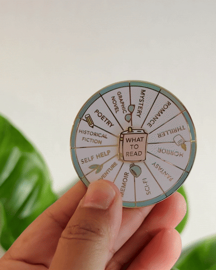 What To Read Spinning Enamel Pin