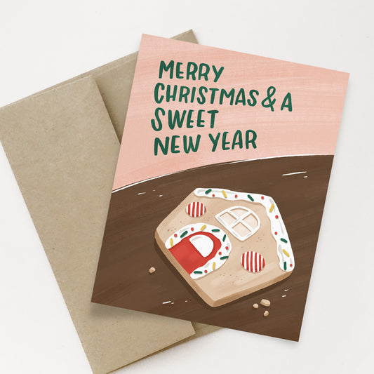 Merry Christmas And A Sweet New Year Card
