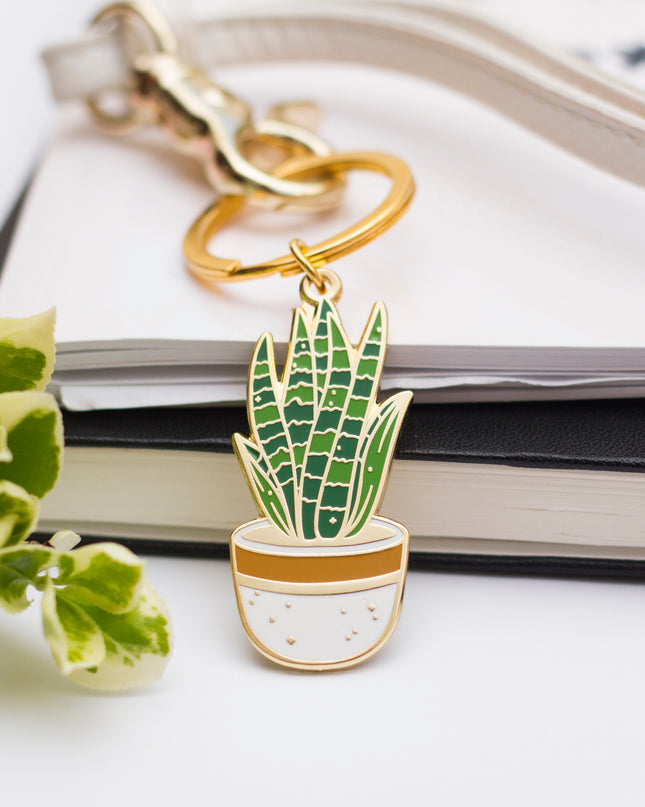 Snake Plant Keychain