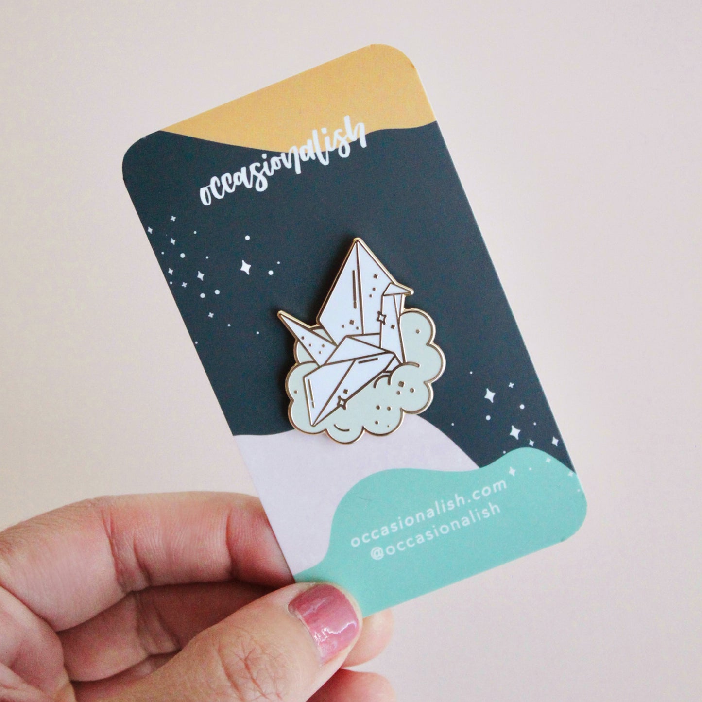Paper Crane Enamel Pin