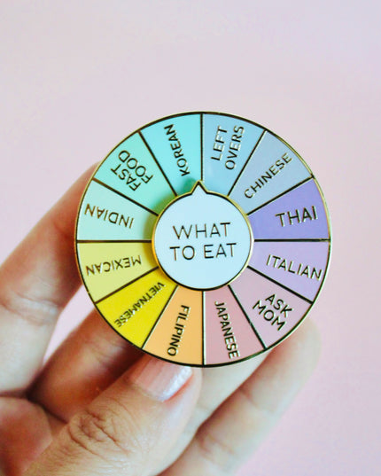 What To Eat Spinning Enamel Pin