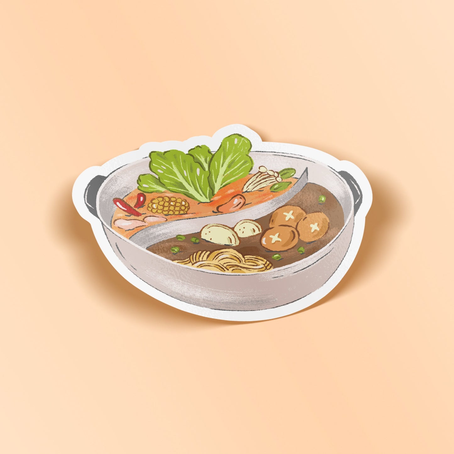 Hot Pot Matte Vinyl Sticker