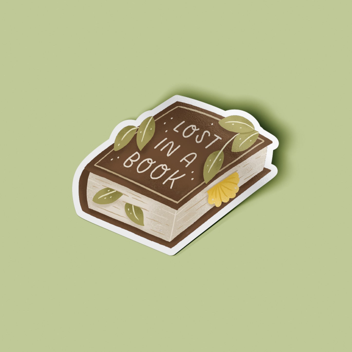 Lost in a Book Vinyl Sticker