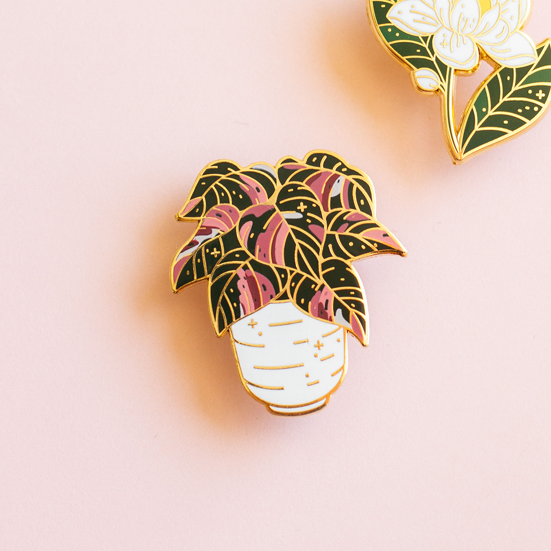 Pink Princess Philodendron Enamel Pin