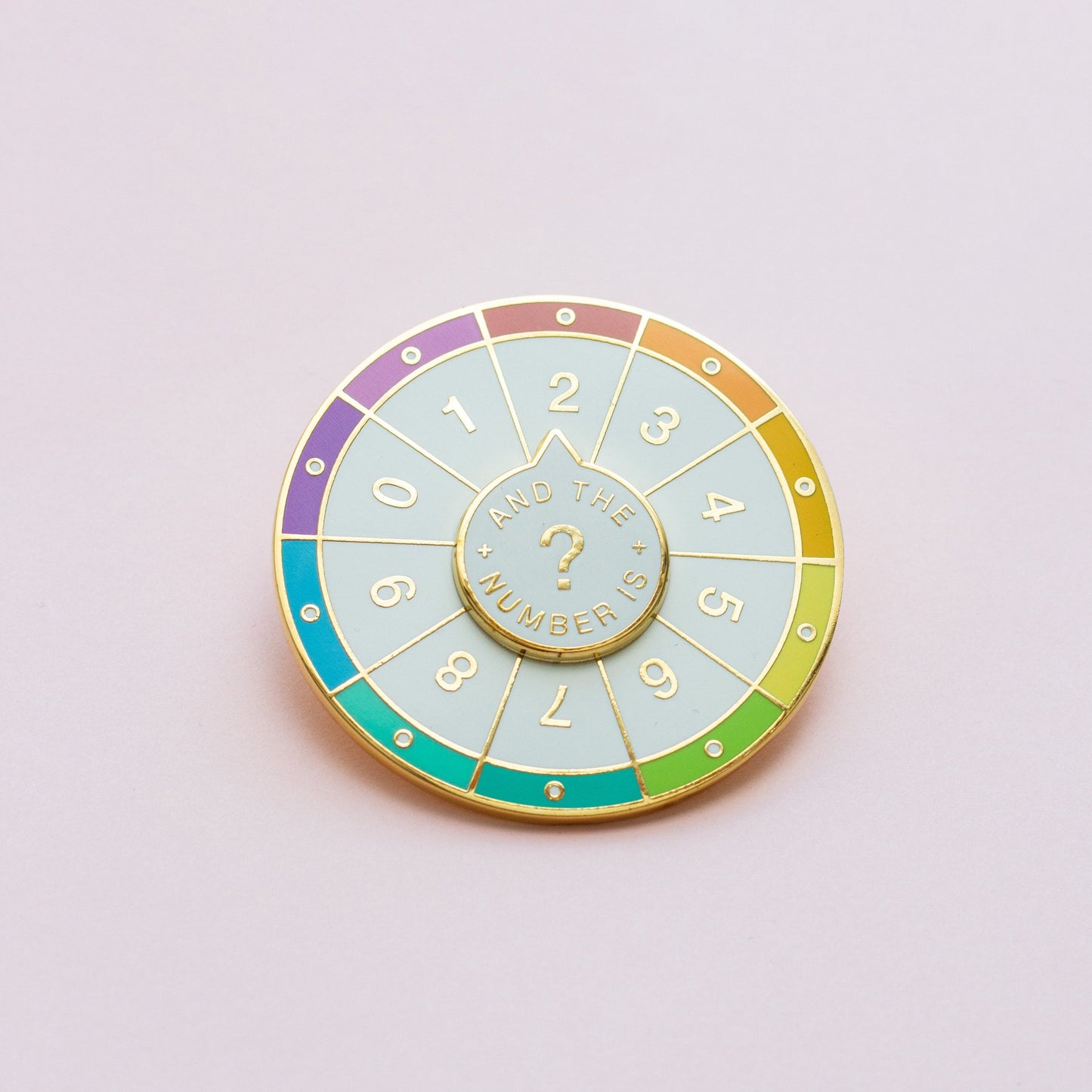 Spinning Numbers Enamel Pin