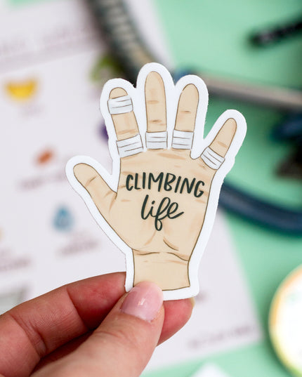 Climbing life Matte Vinyl Sticker