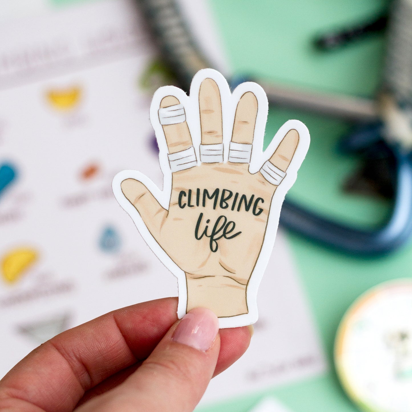 Climbing life Matte Vinyl Sticker