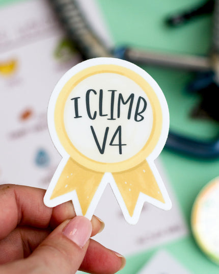 I climb v4 Matte Vinyl Sticker