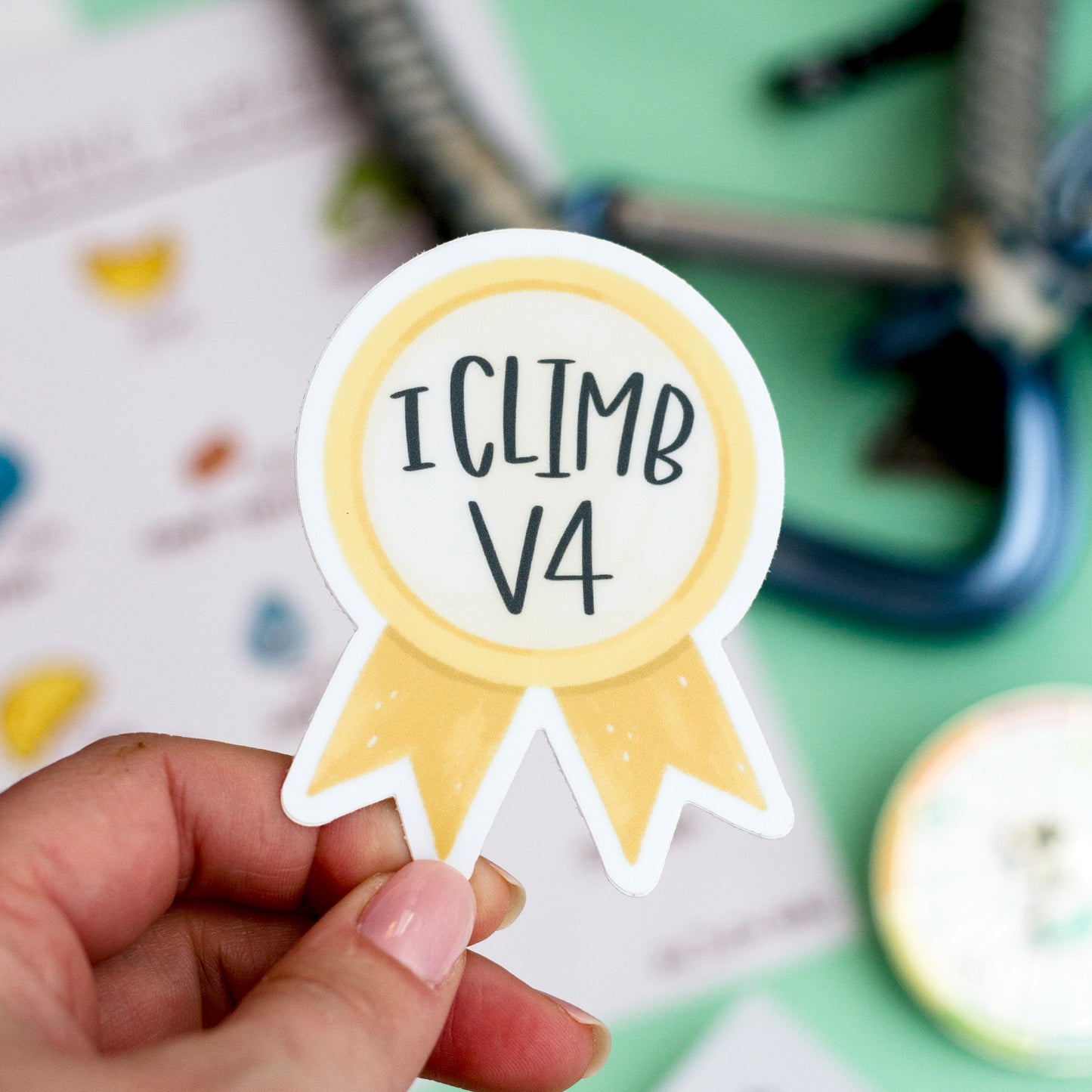 I climb v4 Matte Vinyl Sticker