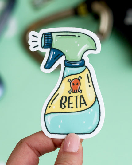 Beta Spray Matte Vinyl Sticker