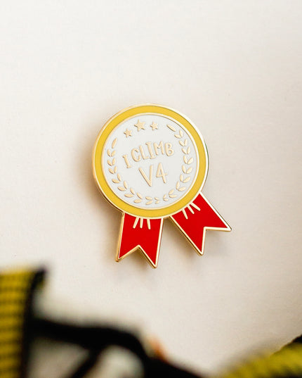 I Climb V4 Enamel Pin