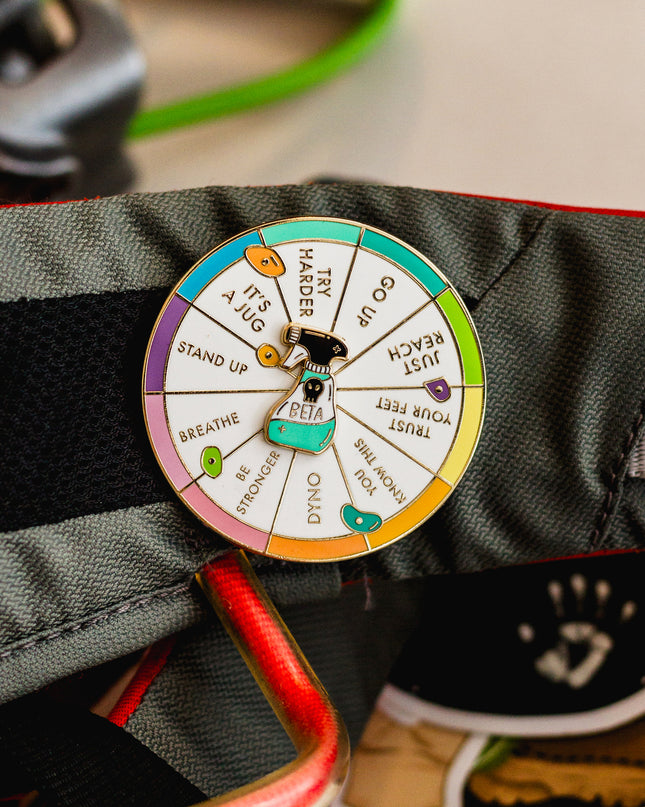 Beta Wheel Enamel Pin