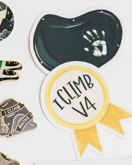 I climb v4 Matte Vinyl Sticker