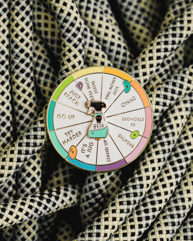 Beta Wheel Enamel Pin