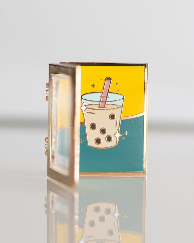 First Aid Boba Interactive Enamel Pin