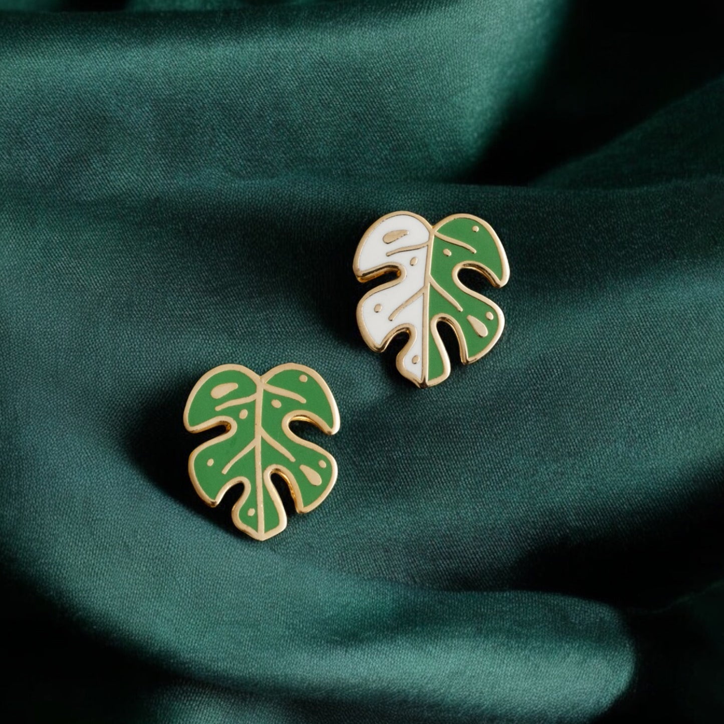 Monstera Albo Earrings