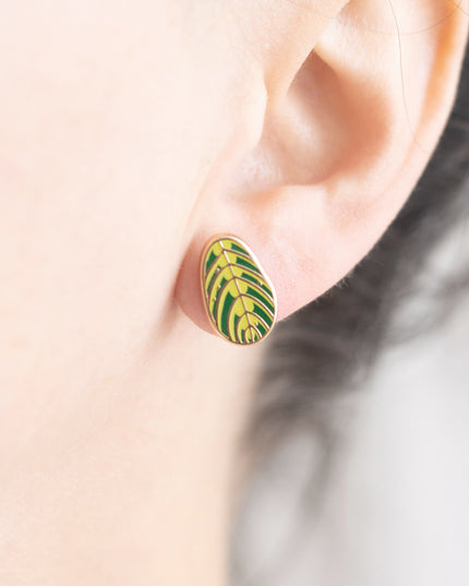 Lemon Lime Maranta Earrings
