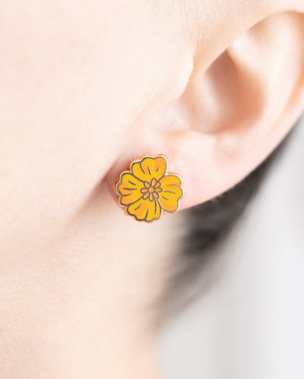 Golden Poppy Earrings