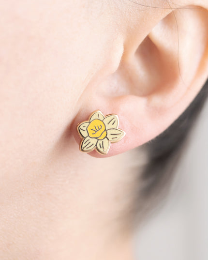 Yellow Daffodil Earrings