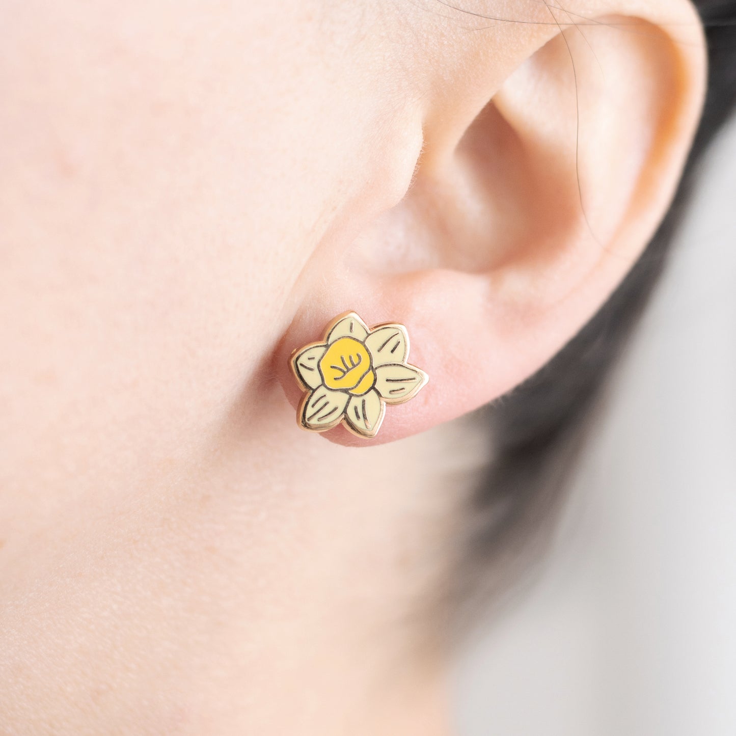 Yellow Daffodil Earrings