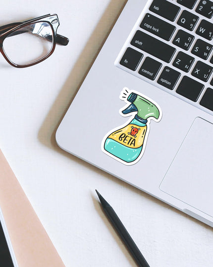 Beta Spray Matte Vinyl Sticker