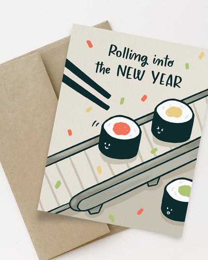 Rolling Into The New Year Card