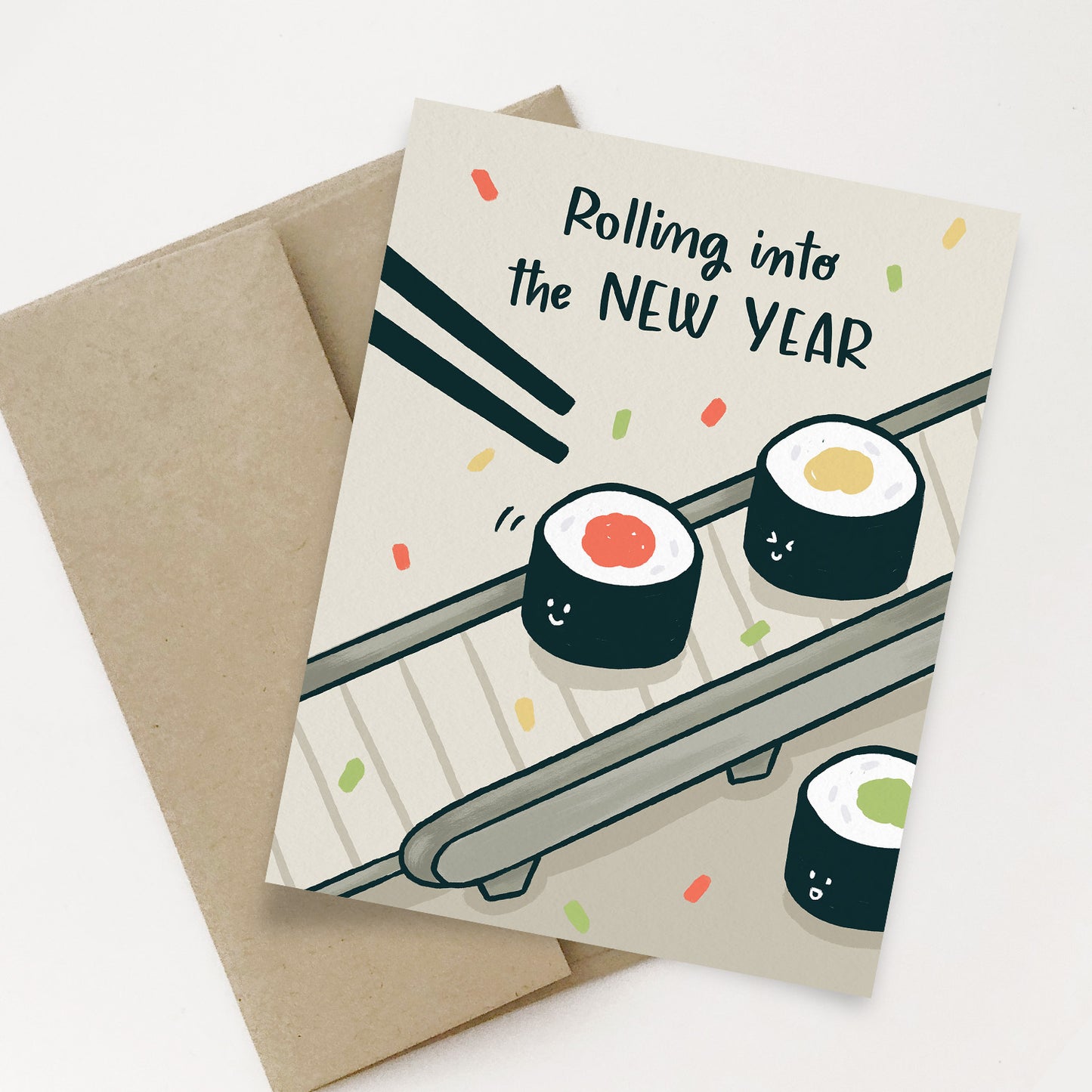 Rolling Into The New Year Card