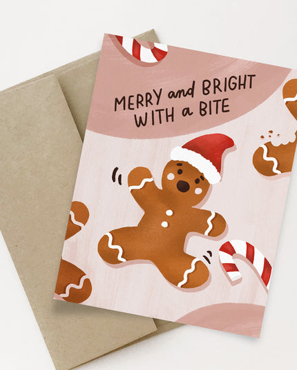 Merry And Bright With A Bite Card