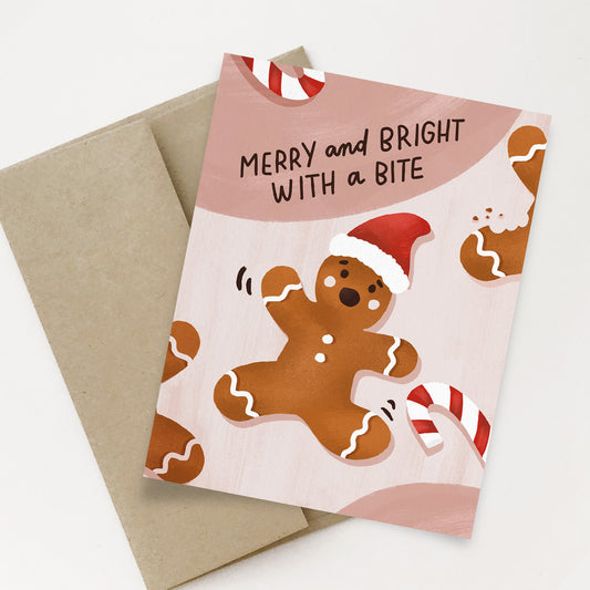 Merry And Bright With A Bite Card