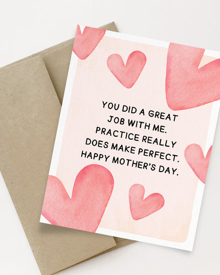 Practice does make perfect card