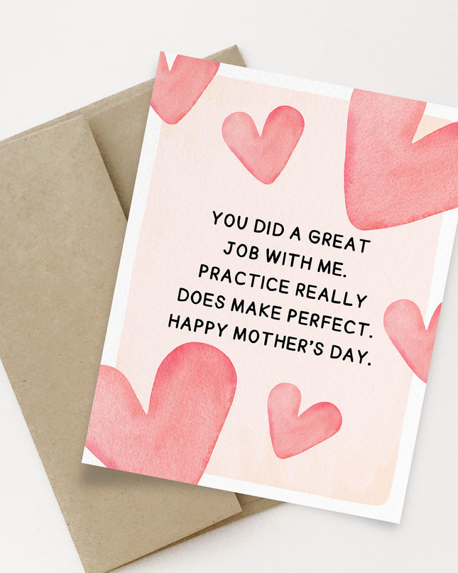 Practice does make perfect card