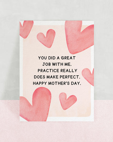 Practice does make perfect card
