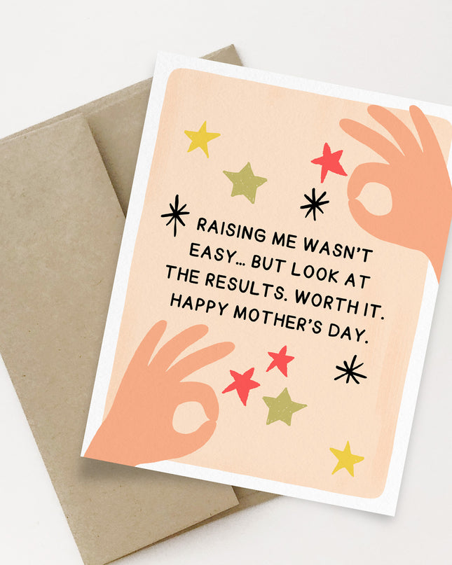 Raising me wasn't easy card
