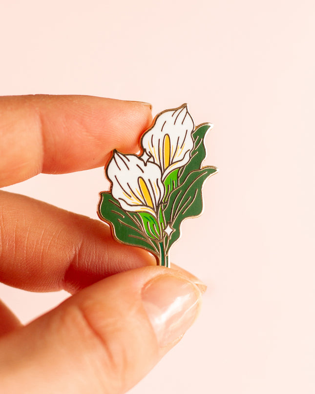 Calla Lily Enamel Pin