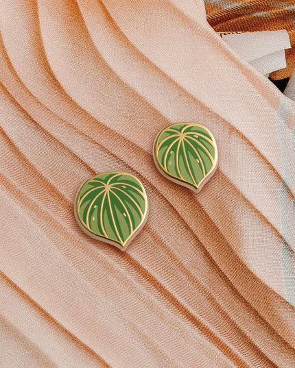 Watermelon Peperomia Earrings