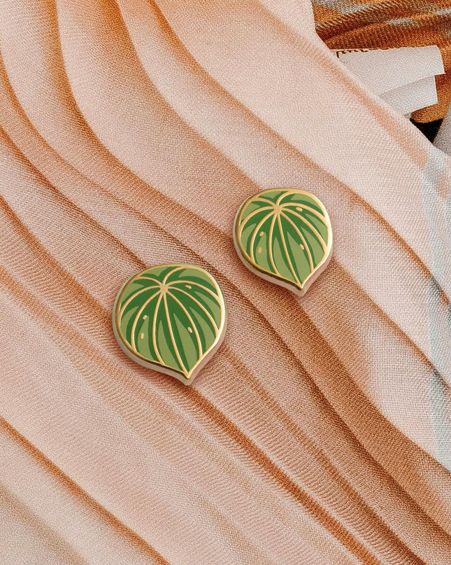 Watermelon Peperomia Earrings