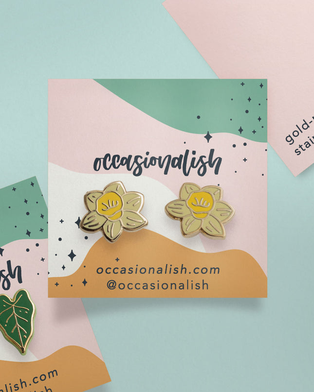 Yellow Daffodil Earrings
