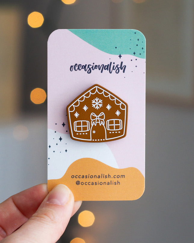 Gingerbread House Enamel Pin