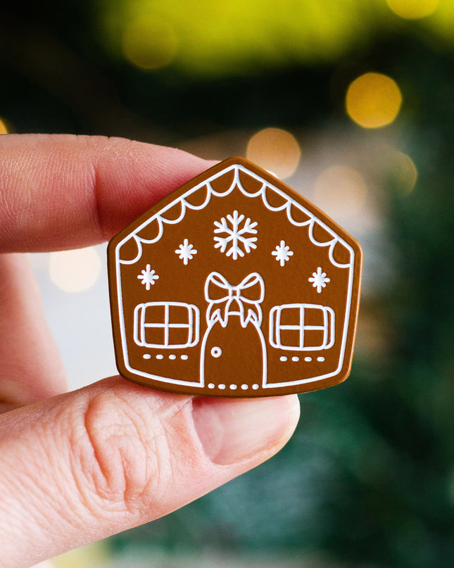 Gingerbread House Enamel Pin